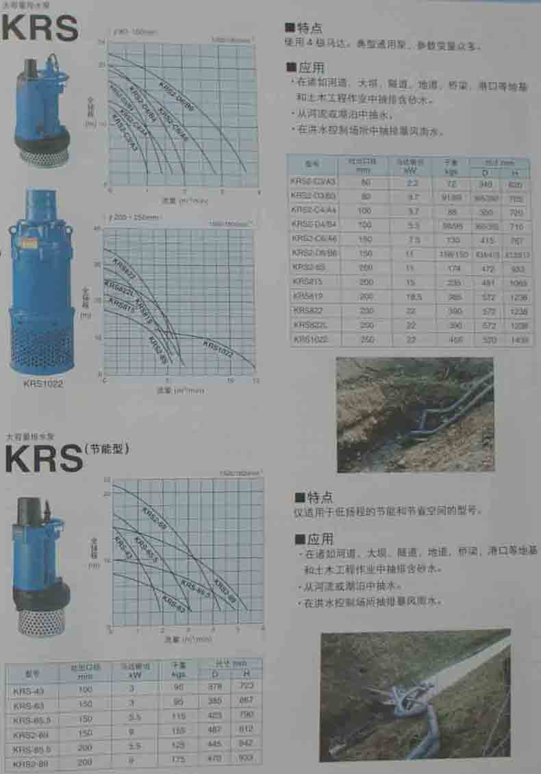 鶴見大容量排水泵KRS/排水泵