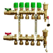 分水器集水器、支架式分水器、地板采暖分水器