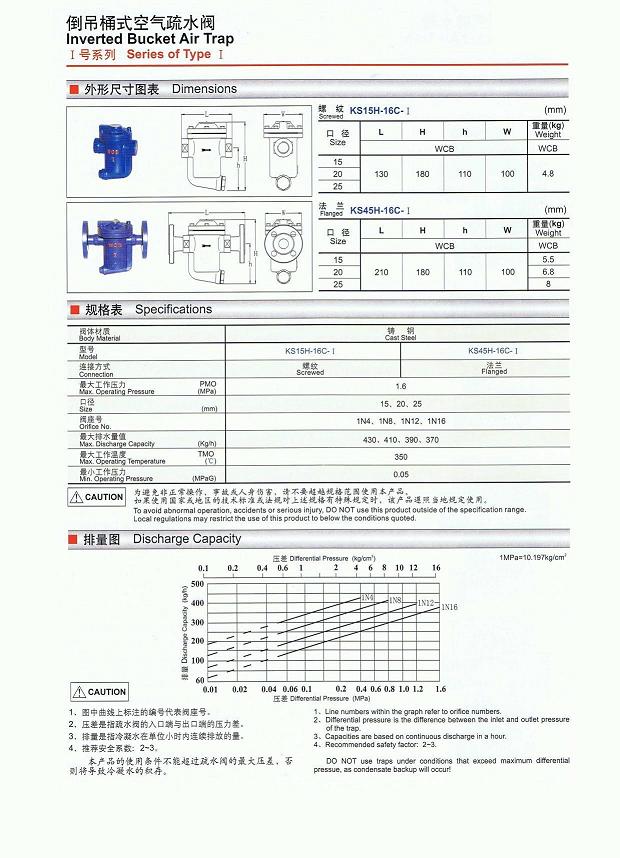 浮球式疏水閥,倒吊桶式疏水閥,熱動力式疏水閥