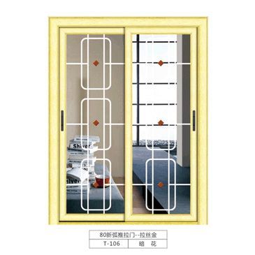 佛山鋁合金門廠電泳香檳平開門推拉門