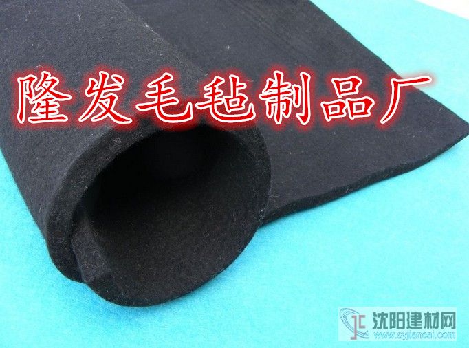 滌綸針刺黑色無(wú)紡布，黑色針刺棉