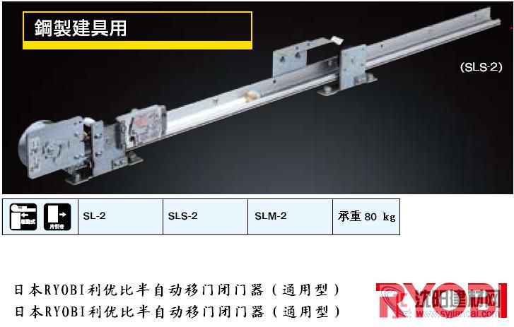 日本RYOBI利尤比半自動(dòng)移門閉門器 SLS-2