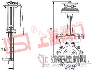 PZL43鏈輪單夾式刀型閘閥