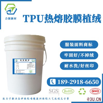 tpu防水熱熔膠膜植絨膠水